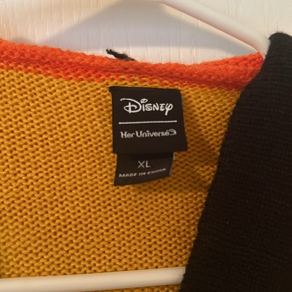 Her Universe Disney Halloween Mickey Mouse Stripe Hooded Cardigan - Picture 6 of 11